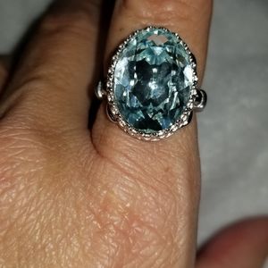 Sterling silver ring w genuine Swarovski crystal